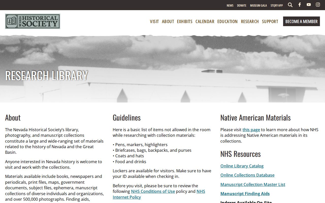 Winchester city directory research at the Nevada Historical Society Research Library